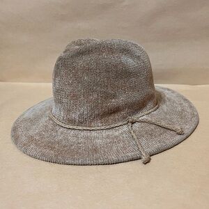 Anthropologie | Chenille Fedora Floppy Western Hat Neutral One Size